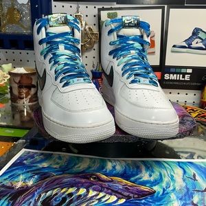 Air Force one high, 07, LV8, iridescent, size 12, 8/10
